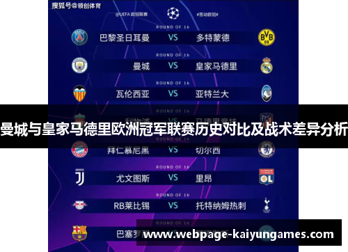 曼城与皇家马德里欧洲冠军联赛历史对比及战术差异分析