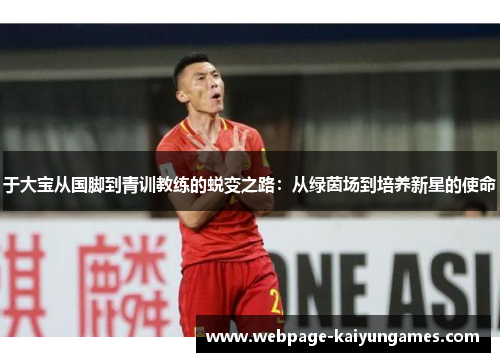 于大宝从国脚到青训教练的蜕变之路：从绿茵场到培养新星的使命
